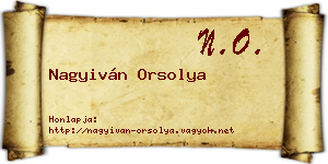 Nagyiván Orsolya névjegykártya